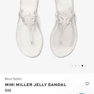 Mini Miller size 7 Tory Burch Jelly’s .